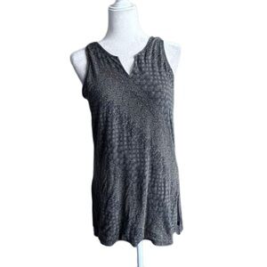 GAIAM Sleeveless Tunic Top Yoga Casual Black Gray SZ L